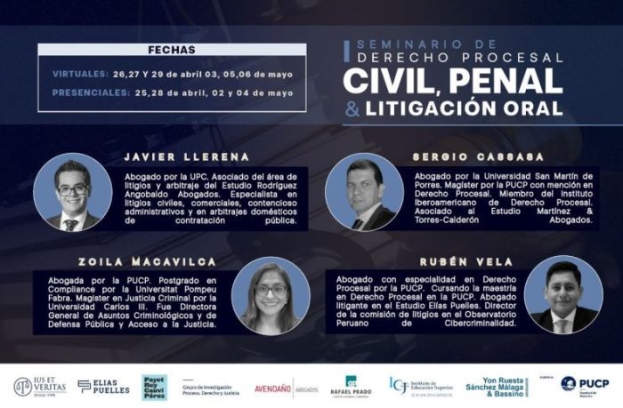 Seminario de Derecho Procesal Civil, Penal & Litigación Oral, organizado por la Asociación Ius et Veritas de la Pontificia Universidad Católica del Perú