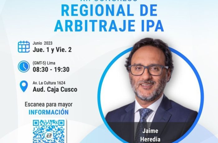 XII Congreso Regional de Arbitraje organizado por el IPA – Instituto Peruano de Arbitraje y la Cámara de Comercio de Cusco