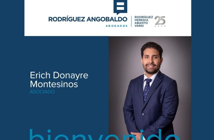 Bienvenida a Erich Donayre Montesinos, quien se incorpora a nuestra firma como abogado asociado