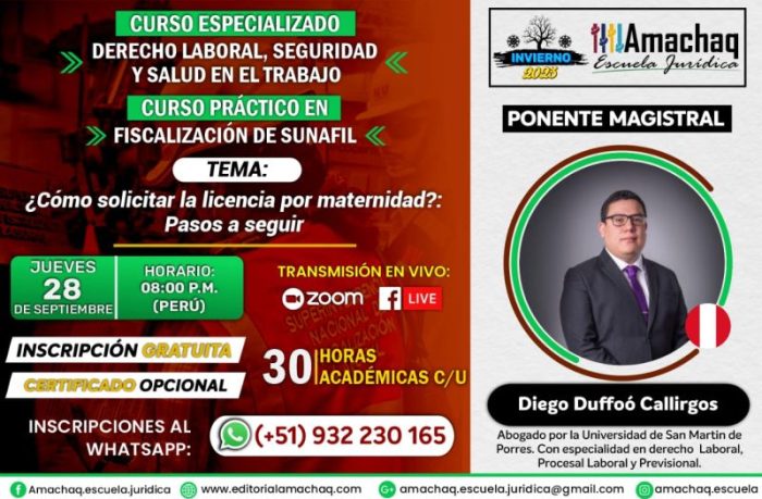 Ponencia magistral “¿Cómo solicitar la licencia por maternidad?”