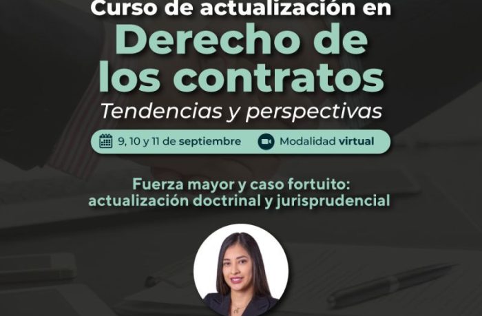 Lucero Ramírez como expositora en el “Curso de actualización en Derecho de los Contratos: tendencias y perspectivas”