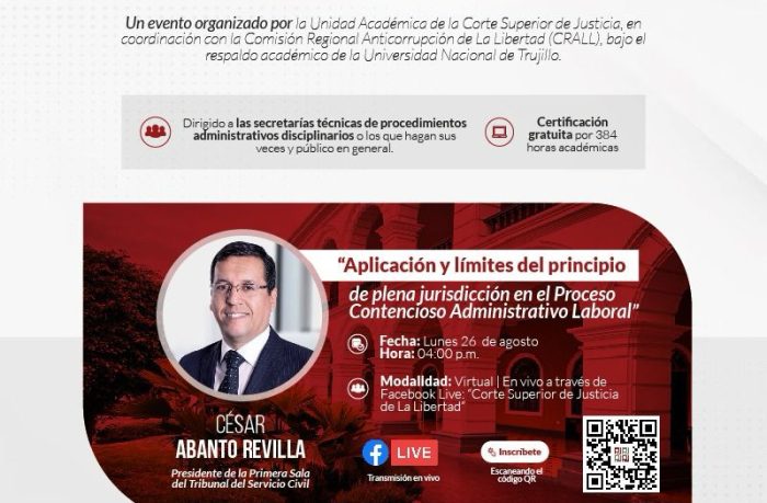 César Abanto Revilla participó en el «Diplomado en Derecho Administrativo Disciplinario»