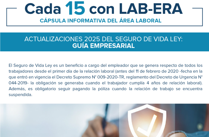 ACTUALIZACIONES 2025 DEL SEGURO DE VIDA LEY: GUÍA EMPRESARIAL