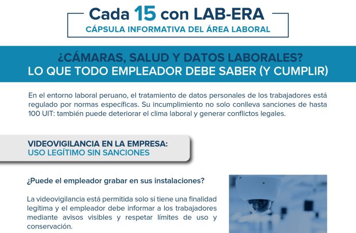 ¿Cámaras, salud y datos laborales? Lo que todo empleador debe saber (y cumplir)